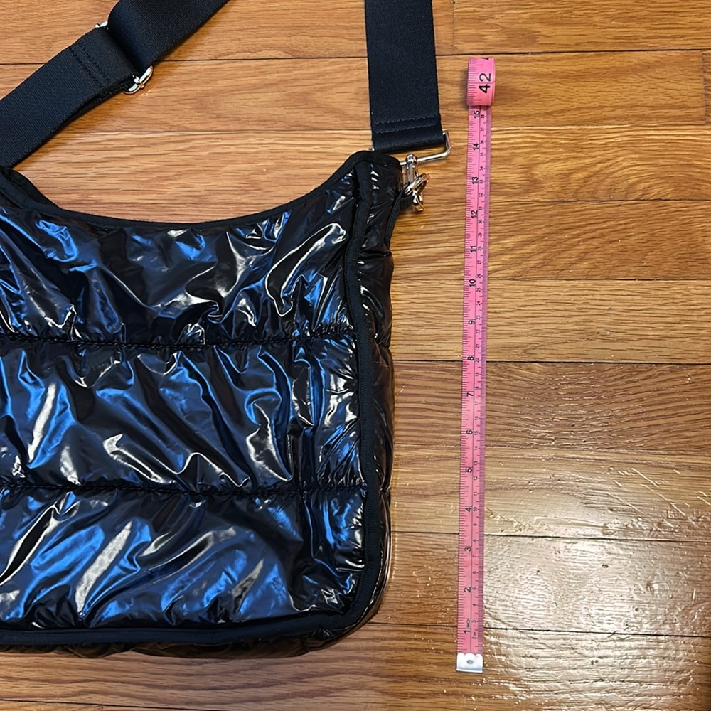 Ah-Dorned Black Puffer Nylon Crossbody Bag - Picture 11 of 12